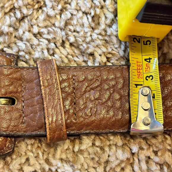 RALPH LAUREN BROWN LEATHER BELT 34" Capsule Normcore Minimalist Classic Corpcor - Picture 3 of 7